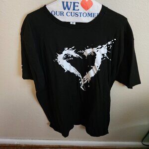 Lacey Sturm Splattered Heart Tee with Logo on sleeve